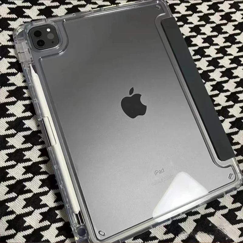 With Pencil Holder Case For IPad Pro 11 IPad 10th Generation IPad 10.2 8th 9th A16 Cover Air6 5 4 10.9 Pro 12.9 13 2025 M3 M2