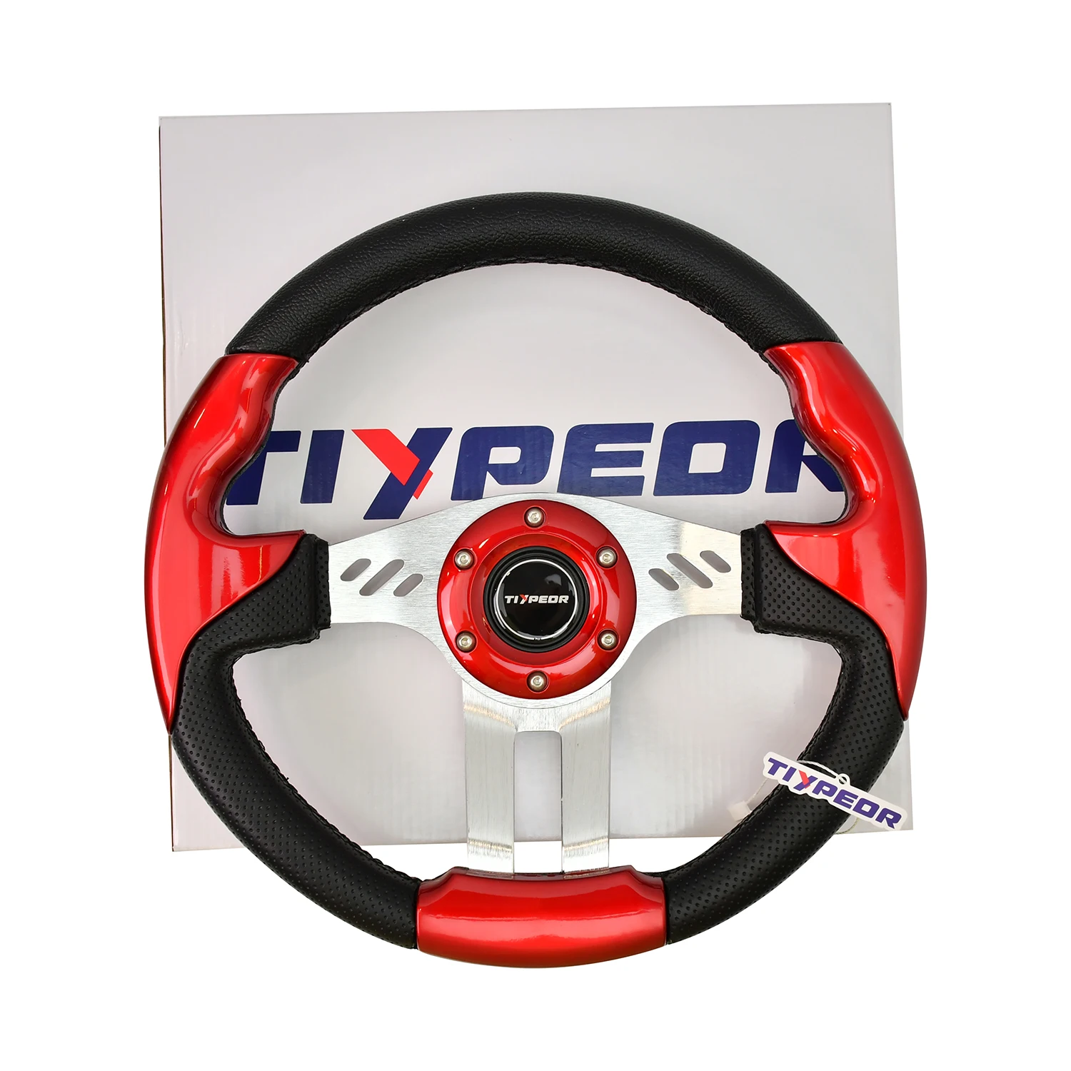 PVCカーボンパターンステアリングホイール,シングルブラックホイール