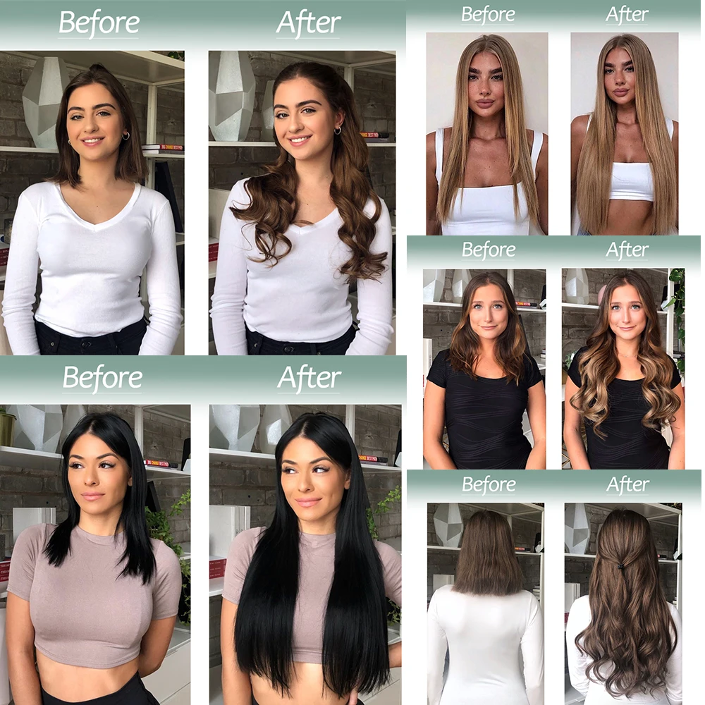 para mulheres, nenhum grampo, extensões do cabelo