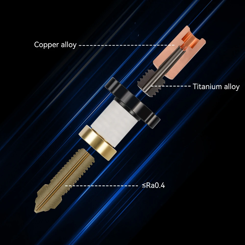 High-Performance 3D Printer Hotend Kit with Ceramic Heating Block, 300°C Thermal Resistance