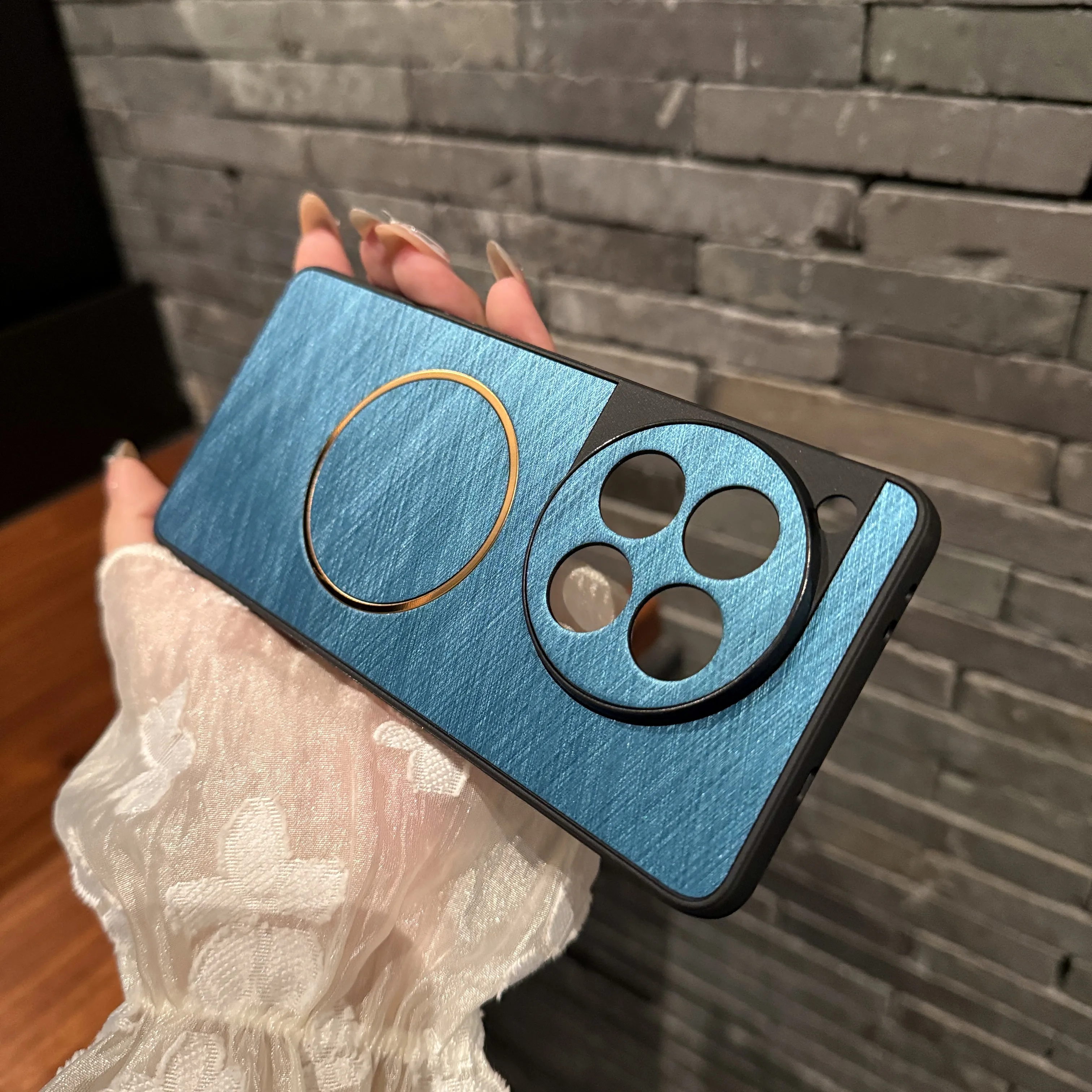 Luxury Frosted Texture Magnetic Case with Soft Frame and Magsafe Compatibility