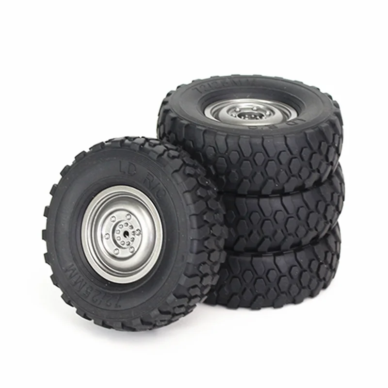 72mm Soft Tire Wheel for MN D90 MN98 MN99S WPL C14 C24 C34 B14 B24 LDRC P06 RC Car Upgrade Parts 4Pcs