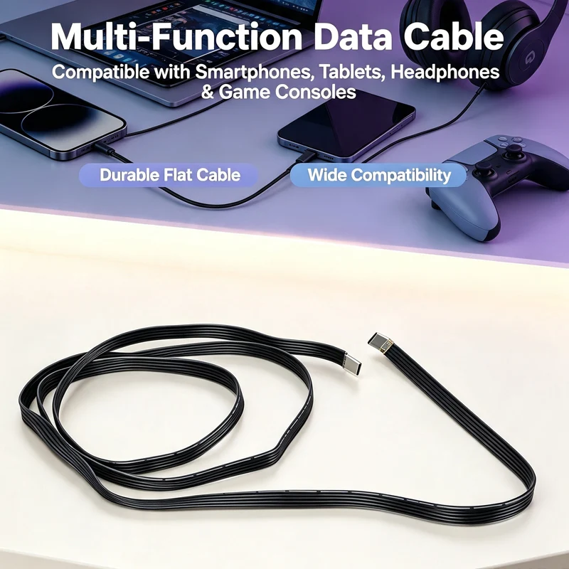 Ultra-Durable USB-C Cable, 20W Fast Charging, High-Speed 480Mbps Data Transfer, Flexible & Customizable Length