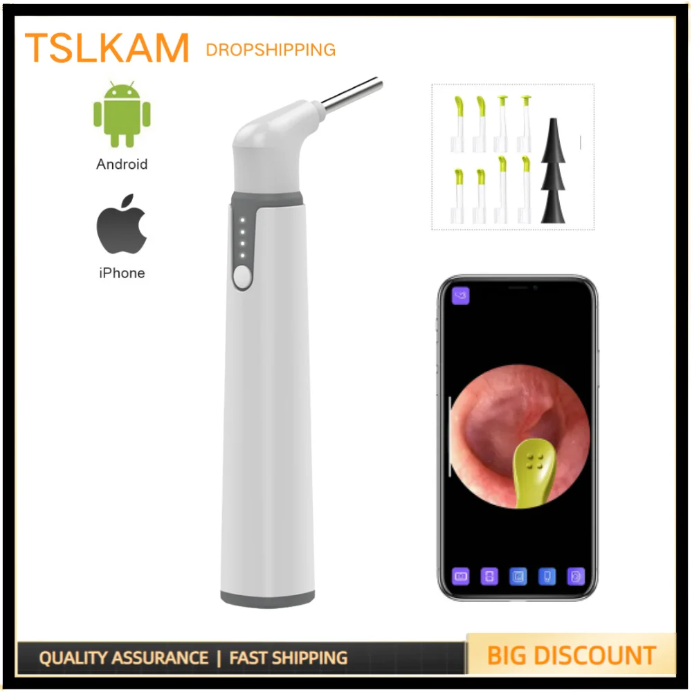 3.9mm WIFI Ear Otoscope Inspection Camera 1/2 PCS 2MP Digital Endoscope