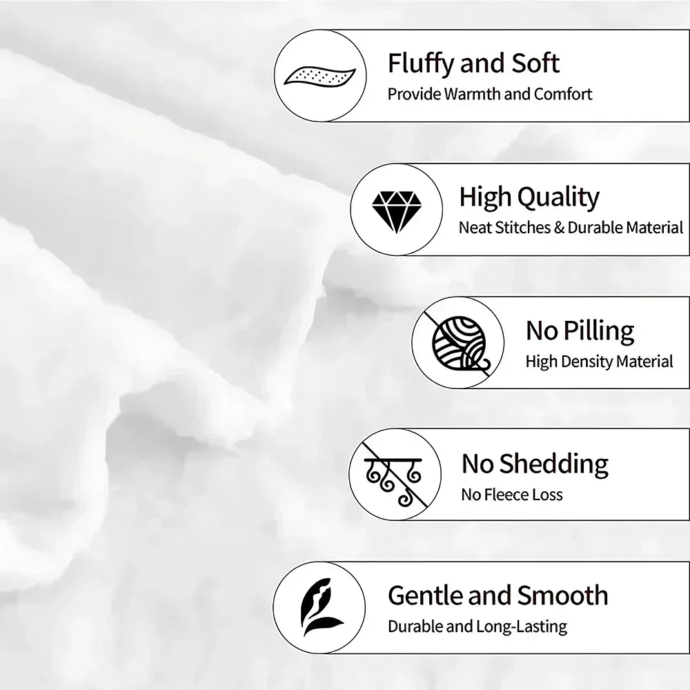 Fluffy Blanket S-Stitches Double Bed Blankets and Throws Bedspread on the Bed Throw Blanket for Sofa Summer Comforter Anime & 5