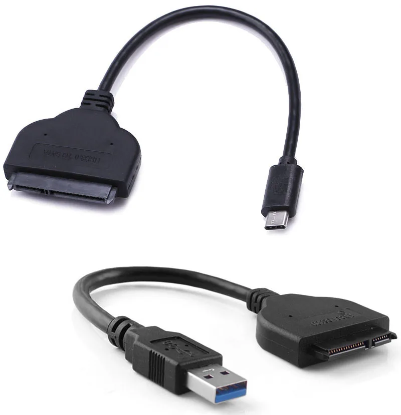 Type C Usb 3.0 To Sata Cable 22Pin Typec Data Transfer Cord Adapter For Macbook Dell Asus Pc External Hdd 2.5" Hard Drive Disk