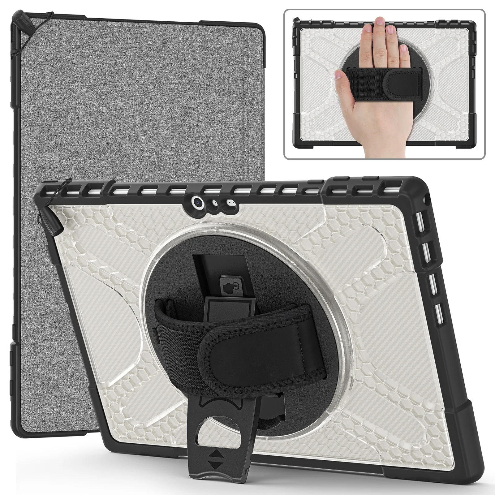 360° Rotating Shockproof Tablet Cover with Adjustable Stand