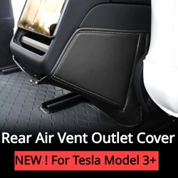Rear Air Vent Outlet Cover for Tesla Model 3+ Conditioning Lower Armrest Protective Mat Anti Kick Pad New Model3 Highland 2024