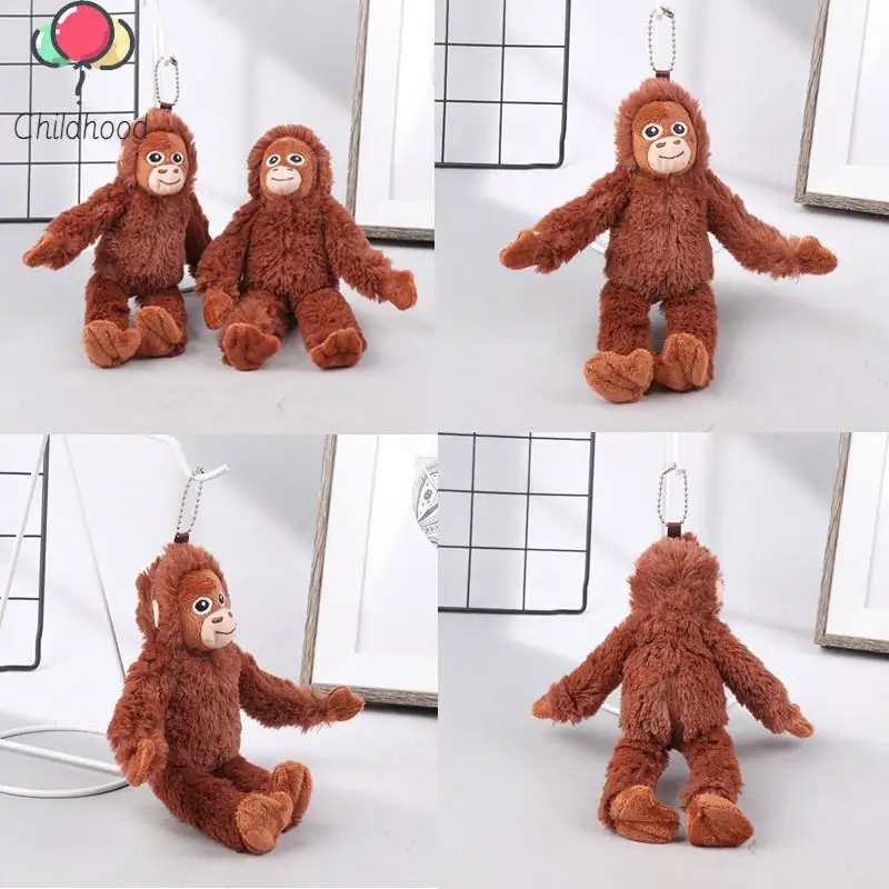 

1Pc Cartoon Gorilla Plush Toy Chimpanzees Monkey Pendant Soft Stuffed Doll Keychain Backpack Car Bag Key Ring Decor Kid Gift