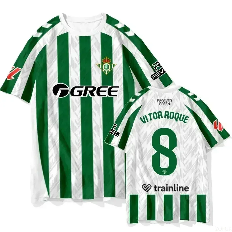 T-shirt da allenamento estiva per calcio, maglia da giocatore di calcio per adulti e bambini, abbigliamento sportivo ad asciugatura rapida, magliette casual Y2K, nuova col - immagine 2