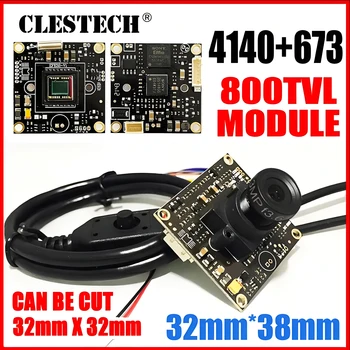 CLESTECH 소니 CCD 로우 럭스 에피 오-e 800TVL CCD 4140 + 673 HD CCTV 카메라 칩 모듈, Osd 메뉴 케이블 현미경 DIY 32x32mm 960H, 1/3 인치