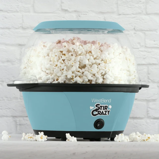 Crazy 6QT. Blue Stirring Popcorn Machine With Serving Bowl Popcorn machine Popcorn  maker - AliExpress