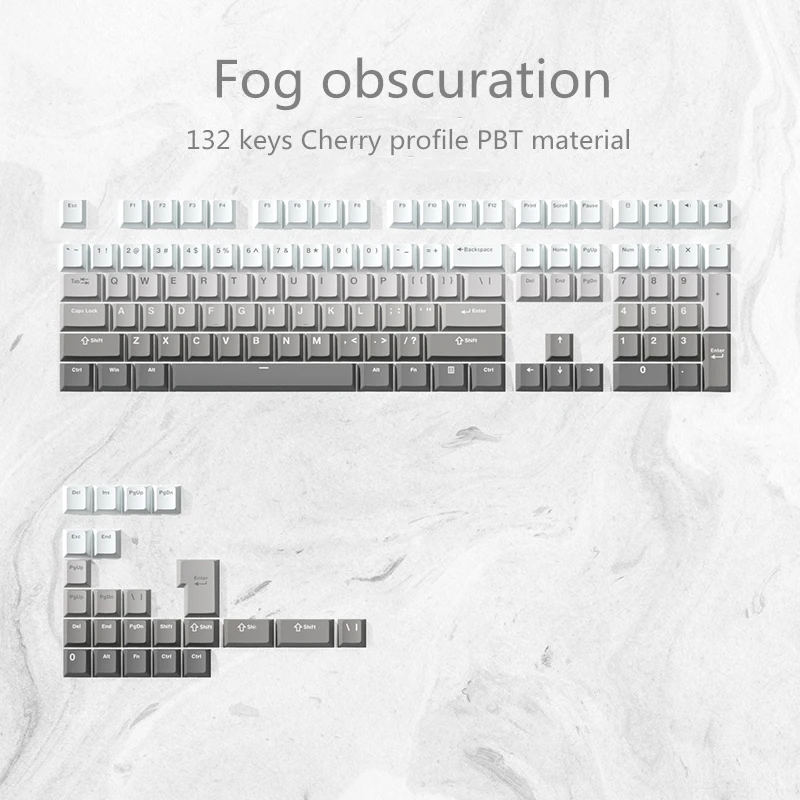 Chaves Conjunto fl Cor Gradiente Keycaps Pbt Duplo Tiro Chave Tampões Cereja Perfil Keycap para Gh60 Gk64 Anne Varmilo Poker Keychron 132 - Imagem 5
