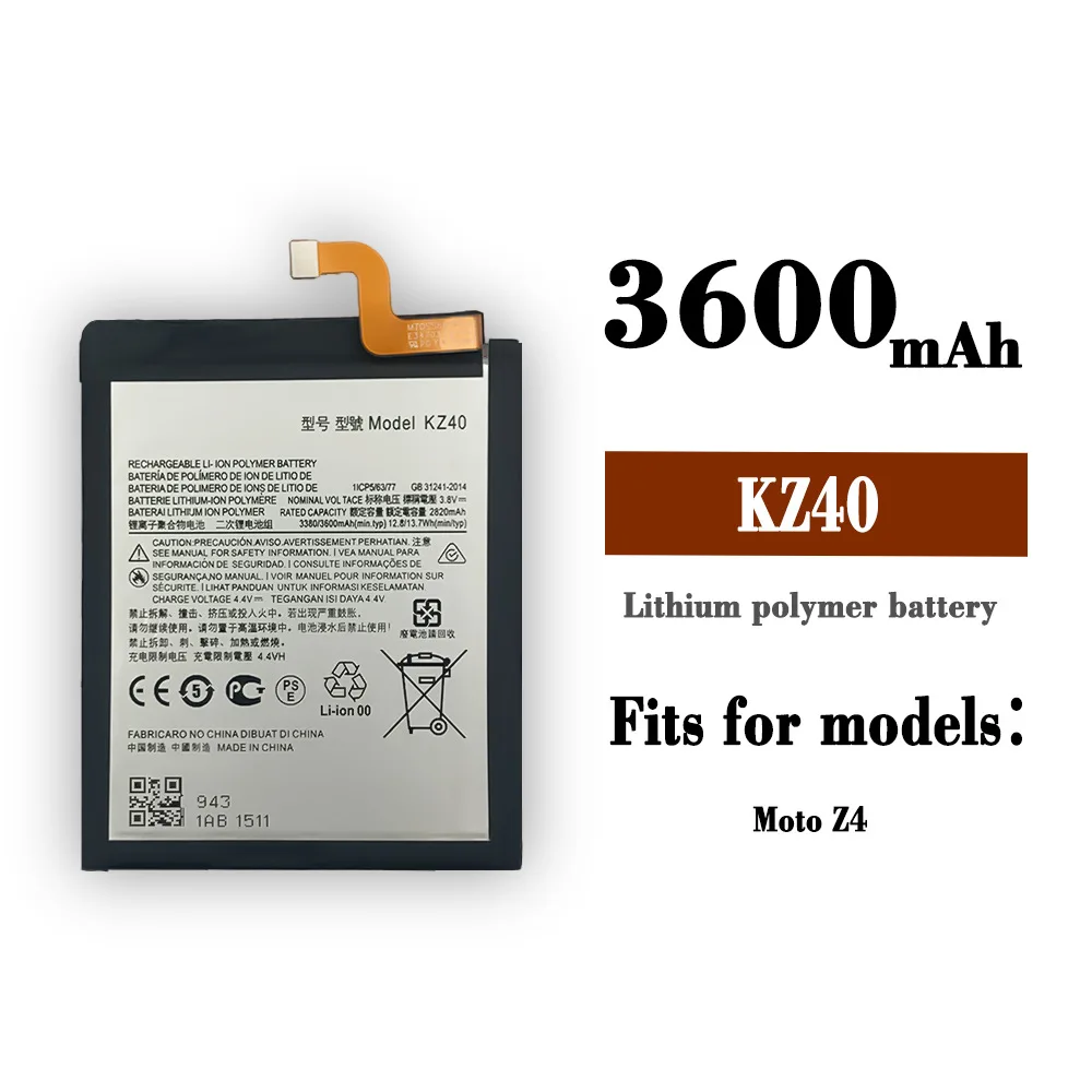 

New Battery Suitable For Motorola Moto KZ40 Phone Battery Z4 New G8 PLUS LITE 3600mAh Phone Battery