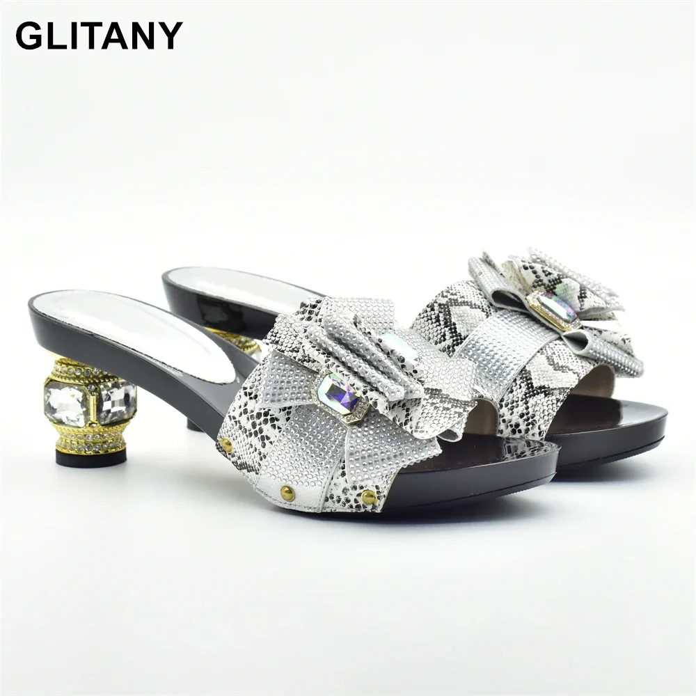 

Новейший дизайн, женские свадебные туфли в африканском стиле, украшенные искусственными пятками, сексуальная женская обувь, женские туфли-лодочки