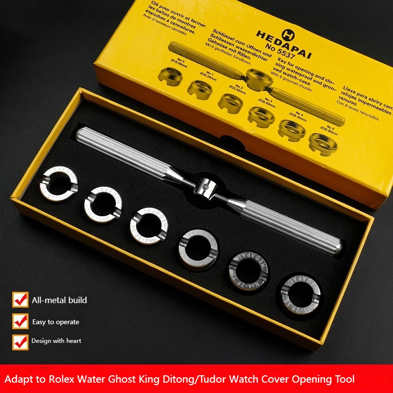 Per Rolex & Tuder Strumento Di Riparazione Dell'Orologio-Apri Della Cassa Posteriore Della Vite Dell'Orologio Impermeabile Stile Oyster #5537