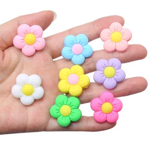 Lovely little flower Charms  Shoes Decorations for Clogs Sandals Bracelets Accessories for Women Men Party Gifts