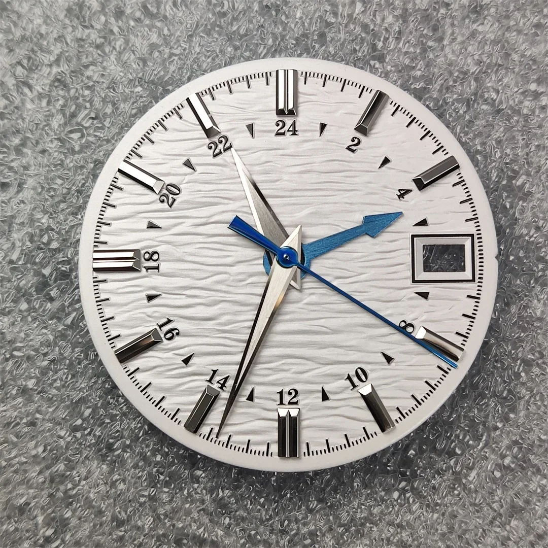 NH34 Dial Hands Ripple Surface Watch Dial for Seiko 28.5mm Diving Watch Modification Accessories