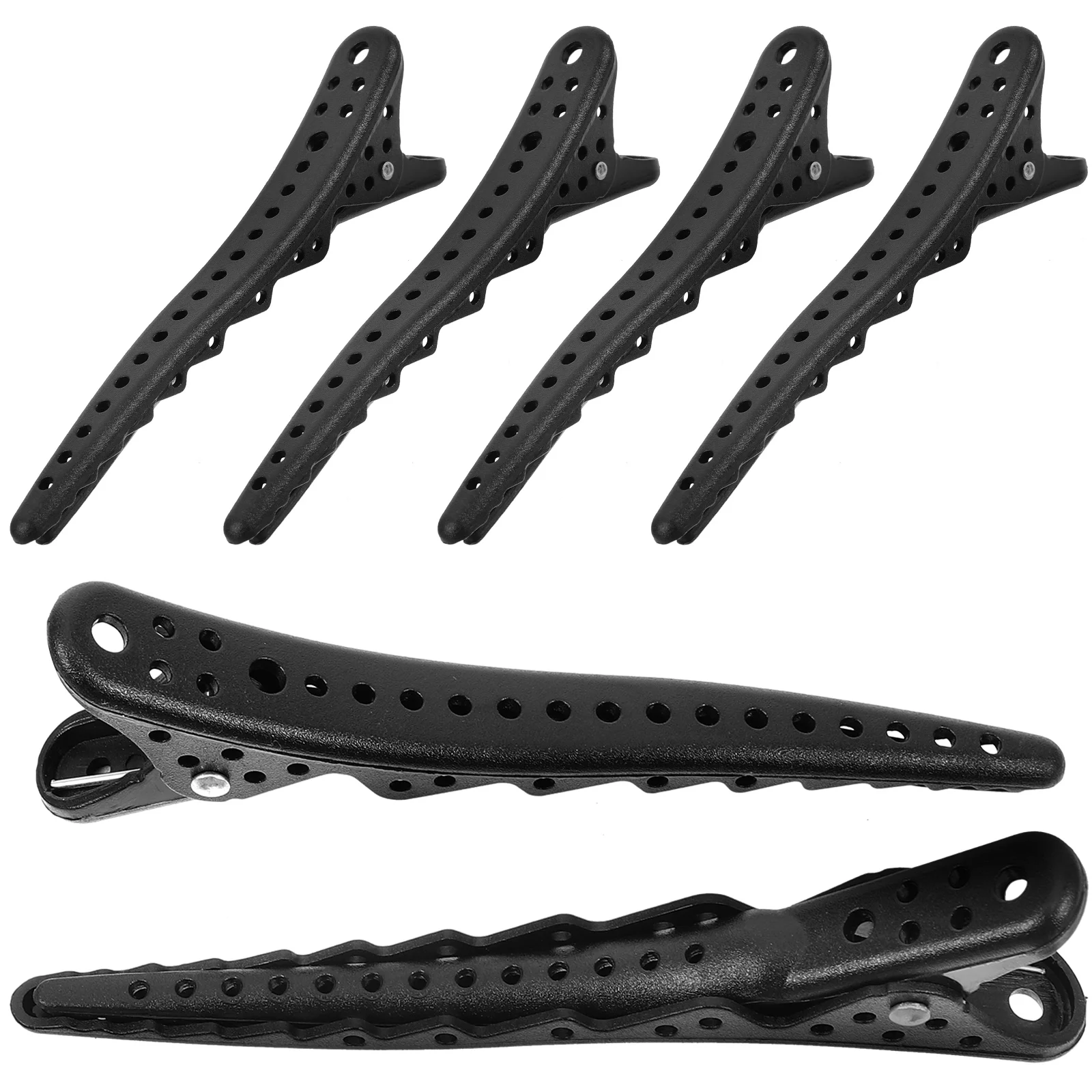 6 Pcs Hair Pins Care Auxiliary Tools Sectioning Clips Major Barber Salon Accessories Black Stylist Bill