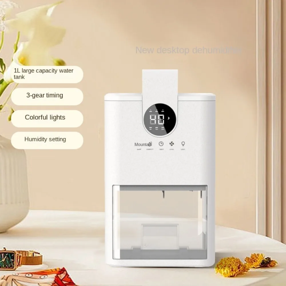 

Plastic Dehumidifier New Rectangle White Dehumidifier Dryer Quiet Colorful Light Air Purifier Bedroom