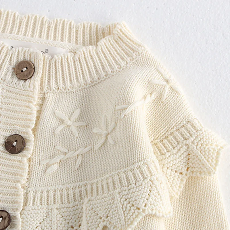 Girls Knitted Sweater Baby Cardigan Autumn Outwear