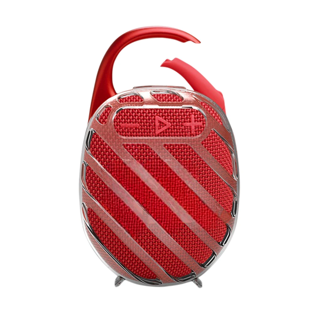 TPU Transparent Case Protective Case Sleeve Anti-Scratch Hollow Out Protective Cover for JBL CLIP 5 Bluetooth-Compatible Speaker