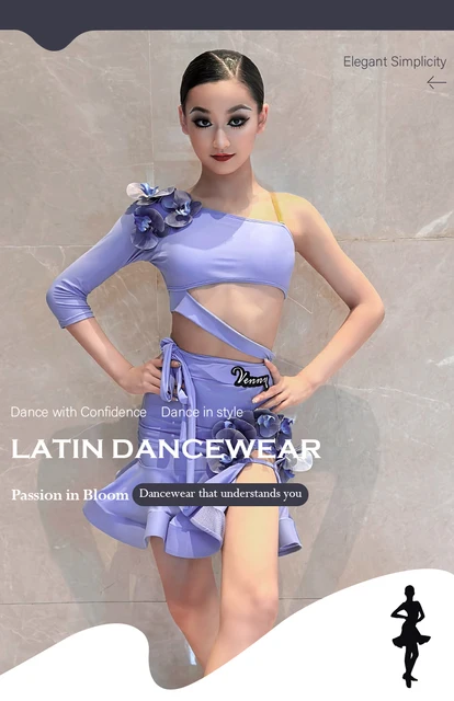 Gonna Chiffon Asimmetrica Donna - Per Danza Latino, Samba O Balletto | Taglia Unica, Vita Elastica - Foto 6