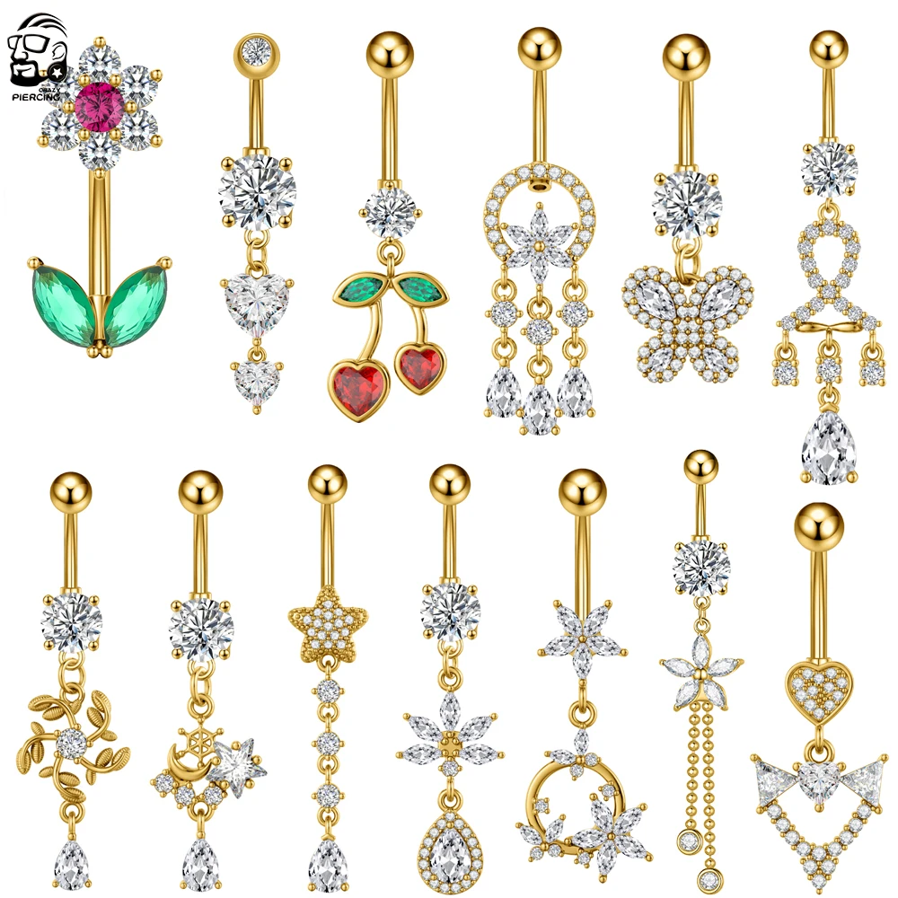 Belly Button Rings Jewelry 14G For Piercing