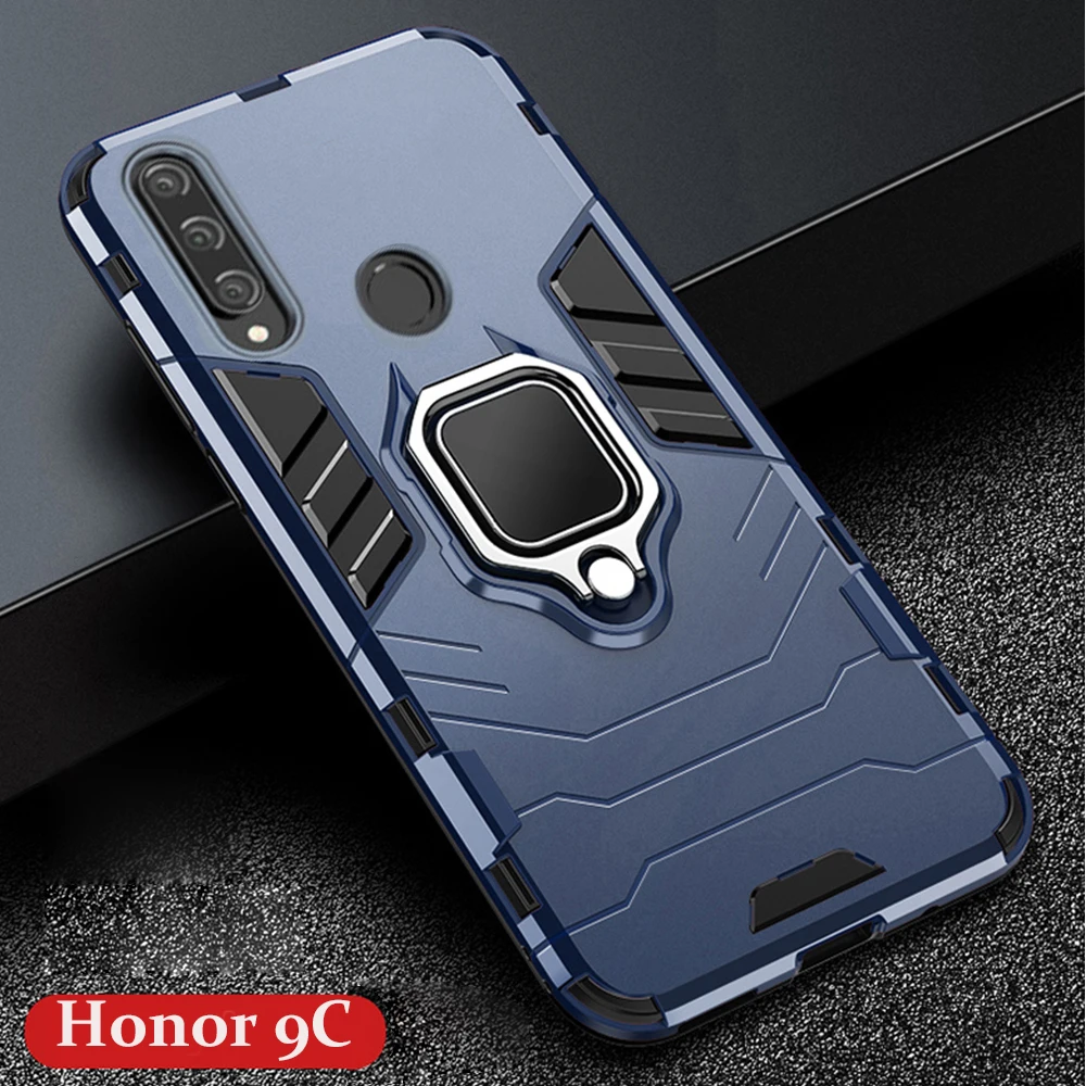 Противоударный чехол для Honor 9C телефона с кольцом-держателем Huawei P40 LIte E / Y7p |