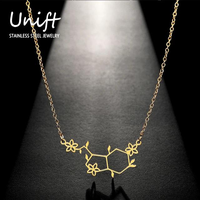 Handmade Gold Serotonin Molecule Necklace Chemical Structure Necklace  Science-inspired Jewelry Solid Gold Serotonin Molecular Symbol - Etsy
