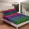 Leopard Print Fitted Sheet Twin Size Rose Flower Bedding Set for Kids Girls Women Room Decor Bed Sheet Set Branches Green Print 1