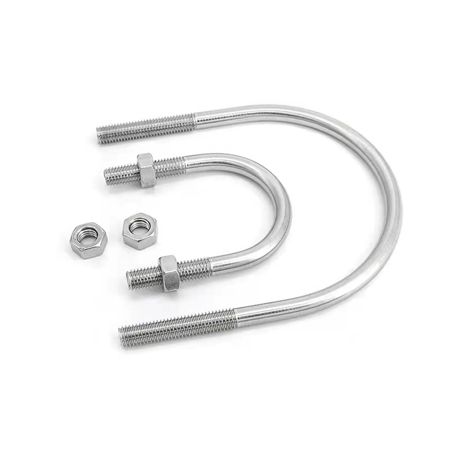 304 Stainless Steel U-Type Bolts with Nuts Hoop M6 M8 M10 M12 U-Shaped Screws 1/2pc Construction Installation Fastener