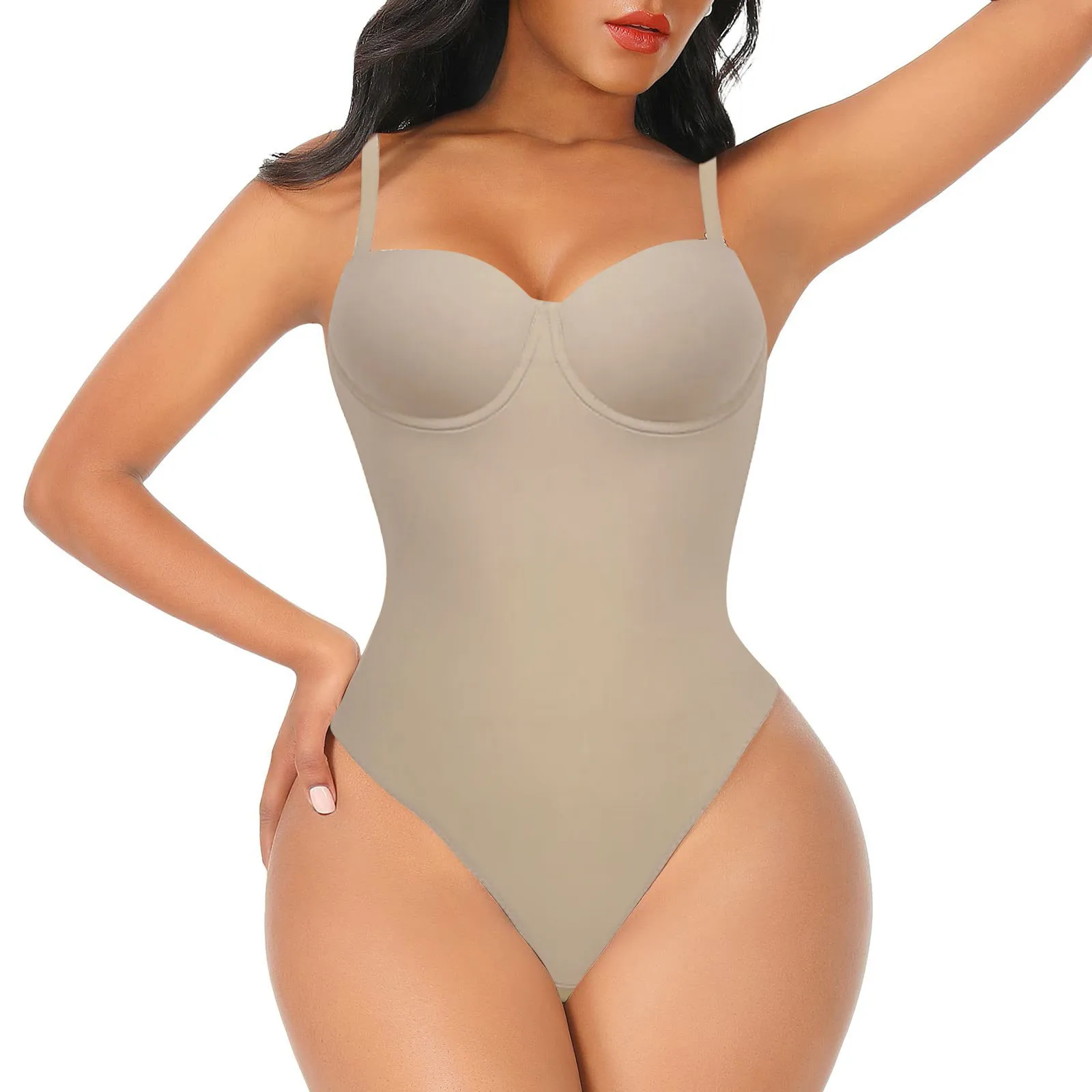 Women Bodysuit Shapewear Body Shaper With Cup Compression Bodies Belly