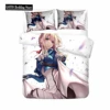 Kid Anime Pink Bedding Set Duvet Cover Bed Linens Cotton Bedroom Set Home Textile Housse De Couette Dekbed Overtrek Teenagers 1