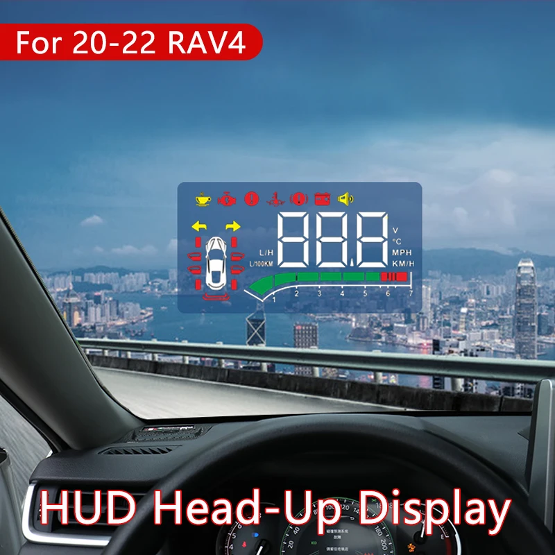 Car Head Up Display HUD For Toyota RAV4 2020 2021 2022 Safe Driving Hidden  Projector Windshield Car Styling Interior Accessories