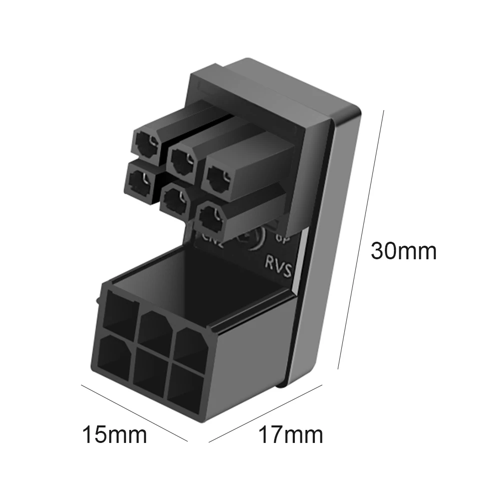 180-Degree Angled ATX GPU Adapter Elbow Head - 8Pin 6Pin Female to 8Pin 6Pin Male Power Steering Connector for Desktop Video Card Description Image.This Product Can Be Found With The Tag Names Atx gpu adapter elbow head, Computer Cables Connecting, Computer Peripherals, PC Hardware Cables Adapters