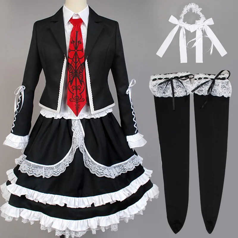 Yasuhiro Taeko Cosplay Costume Danganronpa Celestia Ludenberg Wigs Woman Lolita Uniform Skirt Halloween Party Dress 0 (6)