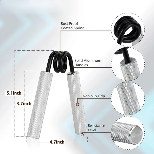 Grip Strength Trainer 50-300lbs 1PC Fitness Metal Hand Gripper Non-Slip Forearm Muscle Exerciser Hand Rehabilitation Exercising 5