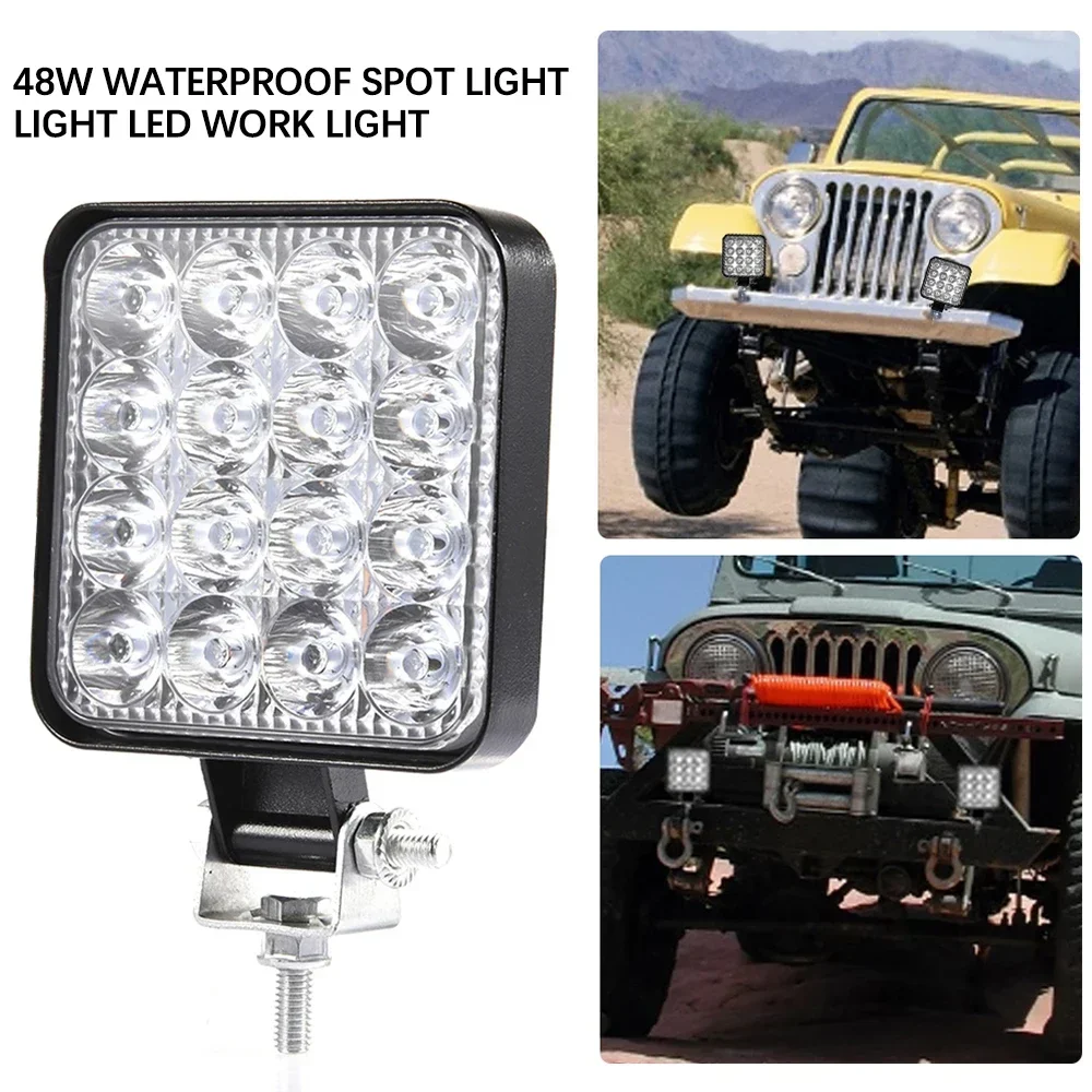 Mini Offroad LED Bar 12V 24V Square LED Work Light for Car Truct Boat Atv 4x4 Tractor 42W 48W Spotlight LED Light Bar