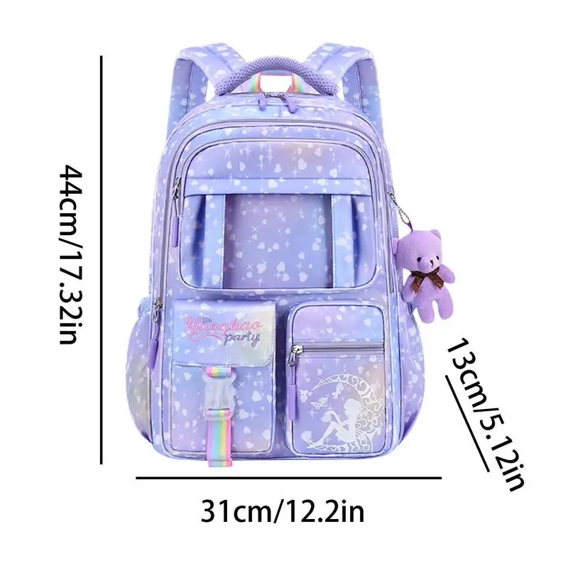 Zaino Scuola Per Bambine Con Coniglietto - Leggero, Impermeabile, Grandi Capacità E Multi-tasche, Per Ragazze E Ragazzi