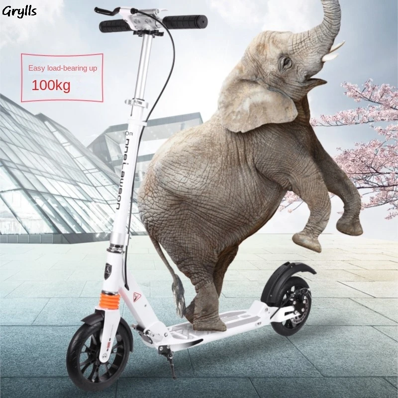 GRYLLS disc brake adult SCOOTER Aluminum alloy two-wheel folding scooter for children and teenagers