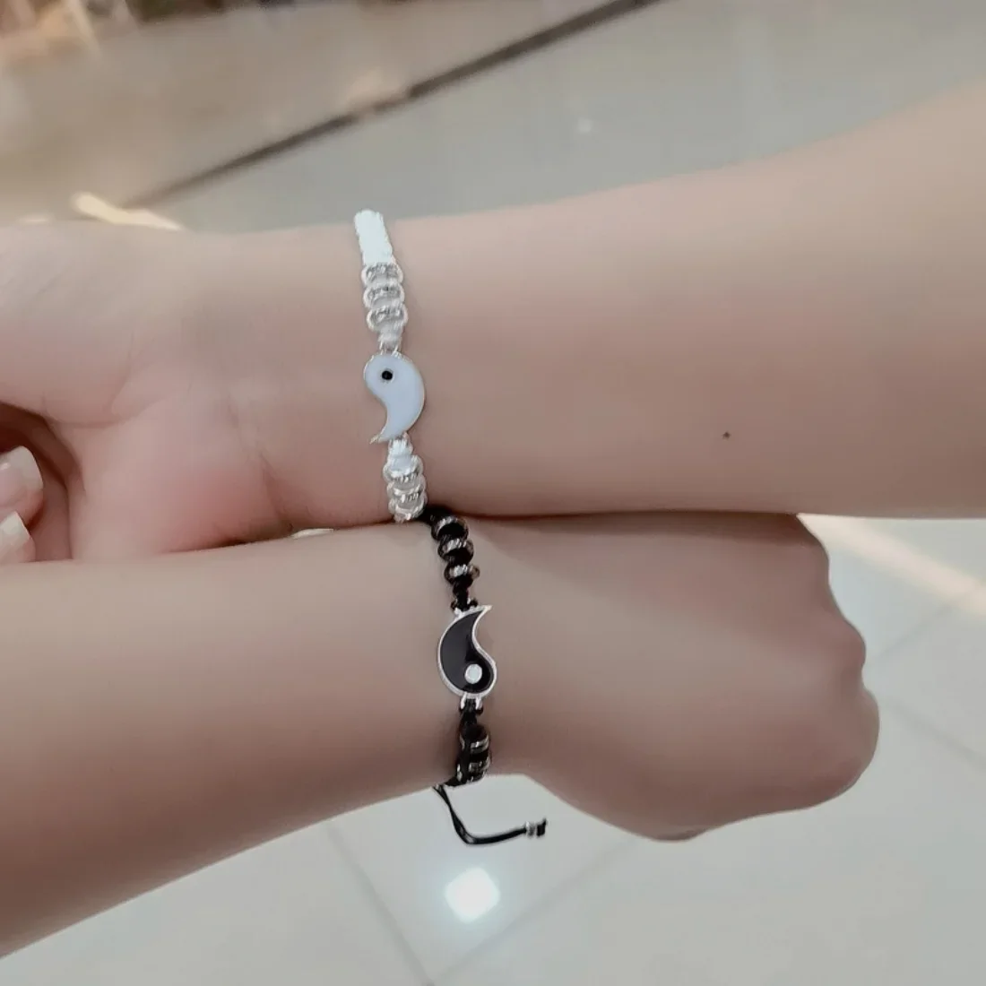 Bracelet jewelry tai chi yin yang couple bracelet for lover handmade woven baided rope adjustable bracelets bff friendship bangles jewelry gift