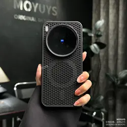 Honeycomb Heat Dissipation Magnetic Phone Case - Fashionable Non - Slip Design with Wireless Charging Compatibility for Vivo X200 Pro (Black)
