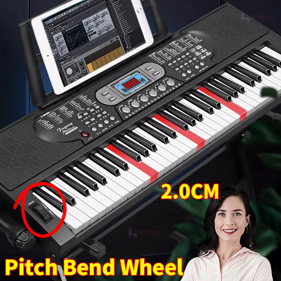 

Professional Piano 61 Keys Children's Musical Keyboard Adult Electronic Organ Music Instruments Digital Synthesizer for Kids