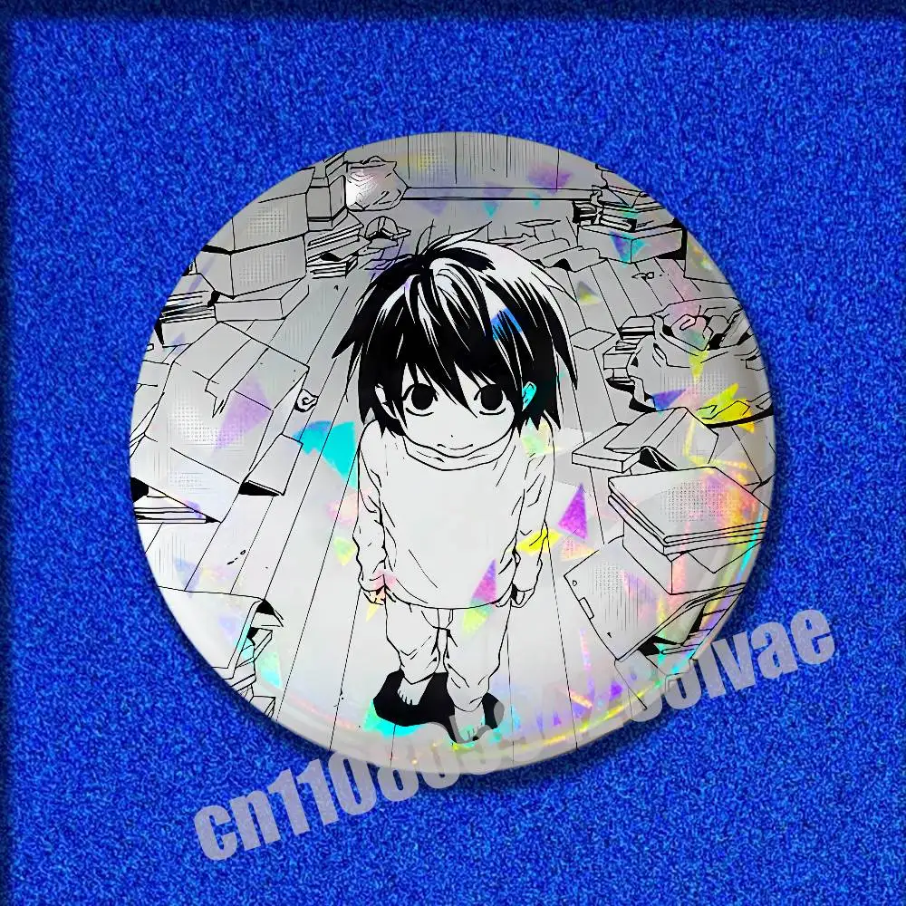 D-Death N-Note Teru Mikami L Misa Insignia 배지 커버 장 75mm 25mm 44mm 브로치 버튼 라운드 핀