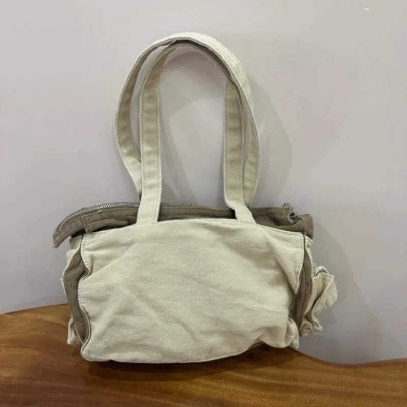 Female Large Capacity canvasTote Bag New Korean Style Fashion Women Shoulder Crossbody Bag Worker Commuter Tote Handlebag