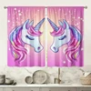 2pcs Unicorn Pattern Curtains, Rod Pocket Decorative Window Drapes Window Treatments For Bedroom Living Room, Home Decor 3