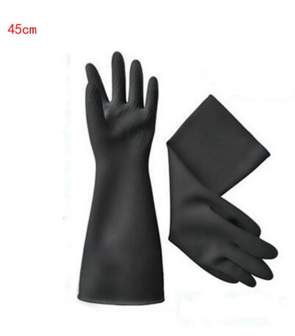 45cm60CMLongRubberGlovesAcidOilThickenedLargeworkingMidoniwaterproofnonslipupset