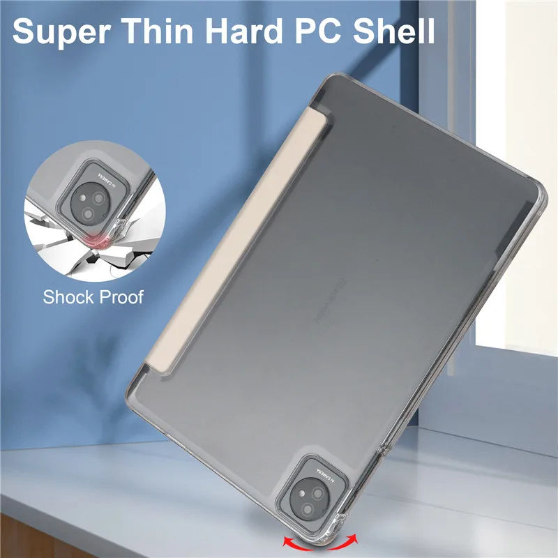 Transparente Voltar Magnetic Folio Tablet Cover, Caso