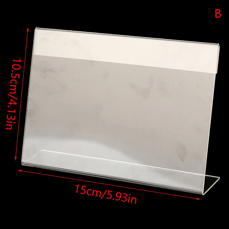 6 Pack Acrylic Sign Holders 8.5 X 11, Table Top Plastic Display Stand For Menu Flyer Document Paper Clear Slant Back Vertical Photo Frame 204897185086849070 - View #2